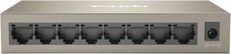Tenda TEG1008M, 8 Port Gigabit Switch, Unmanaged Ethernet Switch with Traffic Optimization, Plug & Play, Fanless & Metal Design Network Switch Hub, Desktop/ Wall-Mount, Limited Lifetime Protection
