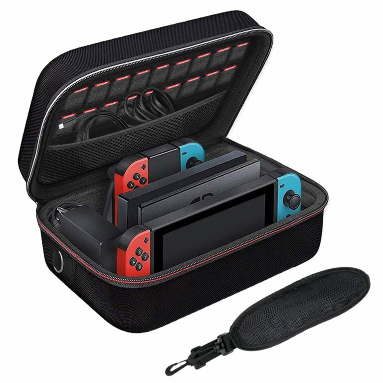 AOPUTTRIVER Carrying Case for Nintendo Switch Travel Case for Nintendo Switch Protective Case Compatible with Nintendo Switch Console & Joycon & Accessory with Soft Lining & Shoulder Strap